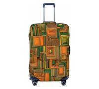 YHLKLWKSZC Housses de bagage pour valise, imprimé ethnique africain, housse de valise, housse de protection élastique pour valise, 45,7 à 81,3 cm, Noir/blanc, X-Large, tendance.