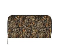 YHLKLWKSZC Portefeuille de téléphone intelligent imprimé camouflage d'automne pour femme autour de la fermeture éclair long sac à main de voyage pochette multifonction pour l'argent liquide