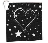 YHLKLWKSZC Rideau de douche de 183 x 183 cm en polyester et plastique avec 12 crochets Motif étoiles filantes