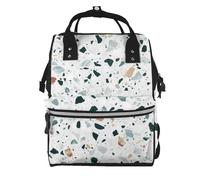 YHLKLWKSZC Sac à dos à langer pour maman - Sac à dos de maternité multifonction - Impression 3D - Cadeau pour la fête des mères - Blanc