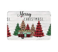 YHLKLWKSZC Tapis de bienvenue, imprimé Merry Christmas mignon pour entrée, chambre, salle de bain, cuisine, 61 x 40,6 cm