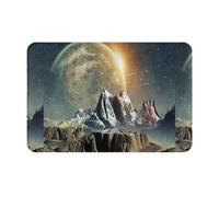 YHLKLWKSZC Tapis de bienvenue, imprimé montagne de la terre, tapis de porte mignon pour entrée, chambre, salle de bain, cuisine, 61 x 40,6 cm