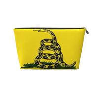 YHLKLWKSZC Trousse de maquillage avec imprimé « Dont Tread On Me » - Jolie trousse de toilette de voyage - Petite pochette cosmétique à fermeture éclair pour homme et femme