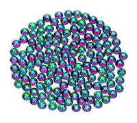 YHMQ DU 2880 pièces de strass, cristaux à ongles + strass pour ongles, Crystal Green volacano + SS10 (2,6 + 2,8 mm)