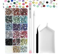 YHMQ DU - ensemble de strass à dos plat, 3mm, couleurs mélangées, Nail Art, décoration DIY, résine Non correctrice, cristal de forme ronde, 36000 pièces