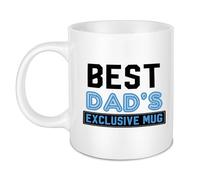 YHNDECO Mug pour papa, cadeau pour papa, tasse à thé « Best Dad's Big Tea » en céramique, cadeau de fête des pères et cadeau d'anniversaire pour papa