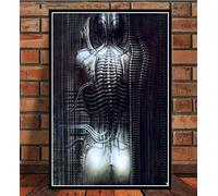 yhnjikl Affiche Et Gravures HR Giger Li II Extraterrestre Horreur Oeuvre Rétro Peinture Mur Art Toile Mur Photos pour Le Salon Décor À La Maison 40X60 Cm sans Cadre