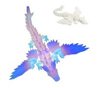 YHNMMNO Dragon Articulés Imprimés en 3D Décoratio,Un Dragons qui brille la nuit,Figurines de Dragon en Cristal Mystérieux,Mobile Imprimé 3D Jouet Fidget Dragons, Décoration du Bureau et de la Maison