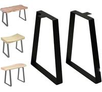 YHNNH, 2 PIÈCES Pieds de Table en Métal - Pieds de Meubles - Pieds de Banc Trapèze Industriel Bricolage, Pieds de Table de Cadre Basse de Salle à Manger en Métal avec Vis et Protecteurs de Sol