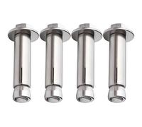 YHNNH, 3 pièces, boulons d'ancrage de fixation de boulon d'ancrage boulons de vis d'expansion, boulons de vis d'expansion d'écrou hexagonal externe de manchon en acier inoxydable 304(M12x90)