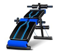 YHNNH Banc de Musculation， Banc d'haltères, équipement de Fitness, Planche d'exercice, couchée Pliable Confortable, Banc réglable Multifonction, abdominaux