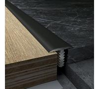 YHNNH Bande de Transition de Sol en Alliage d'aluminium - Bande de seuil de 90 cm for Une Transition en Douceur Entre Le Bois et Le carrelage(Black)
