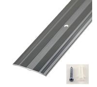 YHNNH Bande de Transition en Aluminium for Plancher - Longueur réglable de 35,4 à 71 po, Largeur de 2,4 po, Installation Facile avec vis(Gray,170cm)