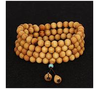 YHNNH, Bracelet en perles de thuya, collier, 108 perles de bouddha, chapelet unisexe for la prière Mala, méditation