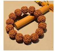 YHNNH, Bracelet népalais en perles Rudraksha Bodhi, 19Mm, chapelet de prière de bouddha Bodhi, unisexe for la méditation et le chant Mala