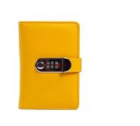 YHNNH, Carnet Portable créatif mot de passe journal multi-fonction verrouillé bloc-notes papeterie cahiers et journaux carnet de croquis(Yellow)