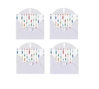 YHNNH Carte de vœux en papier photo avec enveloppe - Motif flèches corail et bleu sarcelle - Pour Noël, anniversaire, mariage