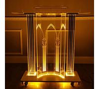 YHNNH Chaire de Support de Podium Transparente for Les églises, Podium d'église avec Une Large Surface de Lecture surélevée for Le Discours de conférence Scolaire(B)