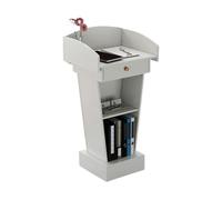 YHNNH comptoir d'accueil, Pupitres minimalistes avec tiroirs et Rangement Ouvert de conférence en Bois Portables for Enseignants