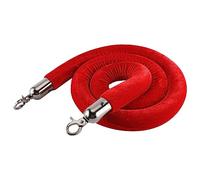 YHNNH, Cordes de barrière avec crochets en acier inoxydable, nouvelle corde de poteau de contrôle des foules de diviseur de file d'attente, for les Restaurants de célébration d'hôtel/(Red,Length 2.7M/