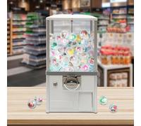 YHNNH, Distributeur automatique de capsules avec serrures for jouets à capsules de 4,5 à 5,5 cm de diamètre, parfait for les magasins de jeux et les magasins de détail, style vintage, rouge(White)