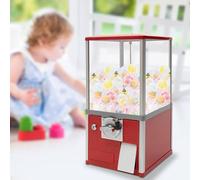 YHNNH, Distributeur automatique de pièces de monnaie de 25 cents, machine à gommes commerciale de 21 pouces, machine à bonbons autoportante, machine à bonbons, machine à bonbons, rouge(Red)