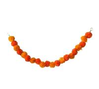 YHNNH Garland with зo Flowers, for Diwali Home DIY Wreath Garland Craft Decor Wedding Party(Gold Red Orange,1pcs)