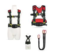 YHNNH Harnais antichute avec lanière auto-rétractable, kit de sécurité for harnais de toit, protection contre les chutes, for l'escalade, le travail aérien/rouge/a(Red,A)