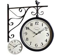 YHNNH horloges de Jardin， Horloge Murale Vintage au Look Antique avec Couvercle étanche for Jardin intérieur, décoration à Suspendre(6)