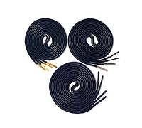 YHNNH, Lacets élastiques, lacets de bottes, 3 paires de lacets ronds cirés avec embouts en métal doré/argenté, accessoires for chaussures décontractées 70-180cm(Blue,140)