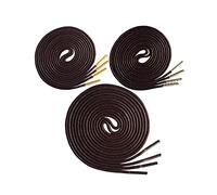 YHNNH, Lacets élastiques, lacets de bottes, 3 paires de lacets ronds cirés avec embouts en métal doré/argenté, accessoires for chaussures décontractées 70-180cm(Dark Brown,120)