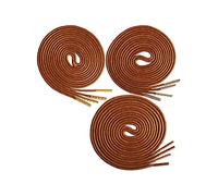 YHNNH, Lacets élastiques, lacets de bottes, 3 paires de lacets ronds cirés avec embouts en métal doré/argenté, accessoires for chaussures décontractées 70-180cm(Yellow Brown,160)