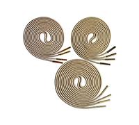 YHNNH, Lacets élastiques, lacets de bottes, 3 paires de lacets ronds cirés avec embouts en métal doré/argenté, accessoires for chaussures décontractées 70-180cm(Beige,120)