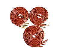 YHNNH, Lacets élastiques, lacets de bottes, 3 paires de lacets ronds cirés avec embouts en métal doré/argenté, accessoires for chaussures décontractées 70-180cm(Red Brown,80)