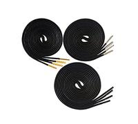 YHNNH, Lacets élastiques, lacets de bottes, 3 paires de lacets ronds cirés avec embouts en métal doré/argenté, accessoires for chaussures décontractées 70-180cm(Black,70)