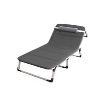 YHNNH lit de Camping, Ménage for Une Personne, Sieste Adulte, Marche, Petit lit d'extérieur, Chaise Longue d'accompagnement, inclinable(Small)
