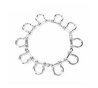 YHNNH， Lot de 1, 5 ou 10 bracelets de survie en corde de camping en plein air, avec boucle en forme de D en acier inoxydable(1pc)