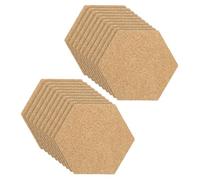 YHNNH Lot de 20 panneaux d'affichage hexagonaux autocollants en liège, 100 x 80 x 3 mm, for sol, mur, maison, bureau, salle de classe, bricolage