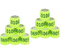 YHNNH Lot de 200 Anneaux en Plastique for Pattes d'oiseaux, Poulets, Pigeons et volailles - Outils d'identification et de Gestion faciles(Green)