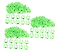 YHNNH Lot de 300 bagues en Plastique Vert for Pigeons, Poules et cailles - Anneaux réutilisables for Une Identification Facile