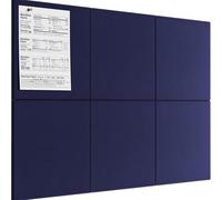 YHNNH Lot de 6 à 12 grands panneaux muraux en liège, alternatifs, en feutre, autocollants, for bureau, école(Blue)