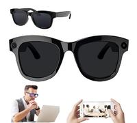 YHNNH Lunettes intelligentes 500 W avec caméra et IA, Traduction, Commande vocale, Wi-FI Bluetooth, Application for écouter de la Musique(B,B)