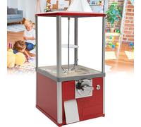 YHNNH, Machine à gomme for les magasins de jeux, distributeur commercial de bonbons, distributeur de gommes for enfants, distributeur automatique de prix (rouge)(Red)