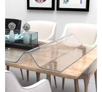 YHNNH Nappe en PVC Transparent, Longue Nappe en PVC, Protection de Table en Plastique Transparent, nappes en Vinyle Transparent 60 x 150 cm/70 x 180 cm/80 x 200 cm, Tapis de Sol résistant à l'eau