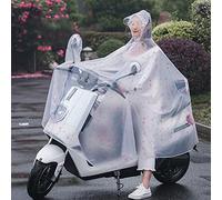YHNNH, Poncho Transparent PVC Veste Capes Adulte Cyclisme Moto vélo Mobile Scooter Couverture avec Abat-Jour(Snowflake Pink,4XL)