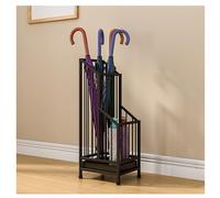 YHNNH Porte-parapluie carré en acier avec bac d'égouttement amovible et panier creux for foyer de bureau à domicile doré 40 x 25 x 62 cm(Black,25x20x62cm/9.8x7.9x24.4inch)