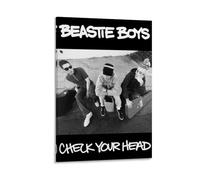 YHNNH Poster de style classique rétro avec inscription « Beastie Boys Check Your Head » - Décoration parfaite pour bibliothèque, bar ou home cinéma - 60 x 90 cm - Style cadre