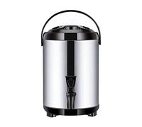 YHNNH, Seau à thé au lait isolé en acier inoxydable, baril isolé for le café-boutique for que les invités puissent boire, seau à thé isolant commercial(12L)