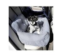 YHNNH Siège Auto for Chien de Petite et Moyenne Taille, Niche for en Peluche, Hiver for Rester au Chaud, défaire Laver Un nid Voiture for Animaux Compagnie à Double Usage(Stripe,60x50x36)