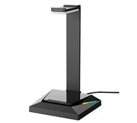 YHNNH Support for Casque de Jeu, Support for Filaire, Bureau Double avec for téléphone, 2 Ports USB